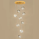 DecorBites™ Crystal LED Chandelier for Staircase: Luxury Indoor Stair Lighting Fixture