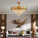 DecorBites™ Crystal Chandelier: Modern Round Headlight for Livingroom and Master Bedroom