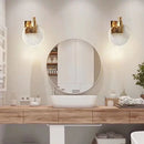 DecorBites™ Crystal Glass Gold LED Wall Lamp for Modern Luxury Lighting in Living Bedroom Bedside Aisle