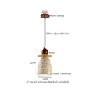 DecorBites™ Japanese Stone LED Pendant Lamps Yellow Travertine Wabi Sabi Hanging Light