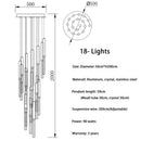 DecorBites™ Crystal LED Chandelier for Staircase & Living Room