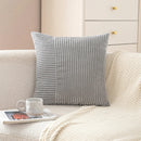 DecorBites™ Corduroy Striped Body Pillow: Soft Lumbar Support & Cozy Home Decor