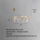 DecorBites™ Bronze LED Crystal Hanging Lamp Luxury Fixture for Living Room