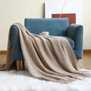 DecorBites™ Knitted Nordic Sofa Blanket - Soft Wool Blend Bed End Towel for Hotel Bedroom Decor