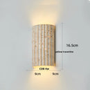 DecorBites™ LED Wall Light Fixtures Bedroom Modern Button Switch Yellow Travertine White Iron Bedside Lamp