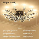 DecorBites™ Crystal Ceiling Chandelier LED Light Fixture for Living Room Bedroom Kitchen
