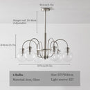 DecorBites™ Glass LED Chandelier: Retro Bauhaus Design for Living Room, Bedroom, Kitchen, or Dining Table