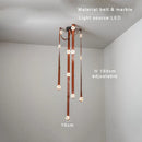 DecorBites™ Leather Marble Pendant Lights Luxury Dimmable Fixture Easy Installation Bedroom Living Room Lamp