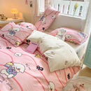 DecorBites™ Cotton Floral Print Bedding Set: Comfortable Sleep Quilt Cover & Fitted Sheet in All Seasons