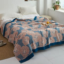 DecorBites™ Cotton Gauze Towel Throw Blanket - Soft and Cozy Bedspread for All Seasons