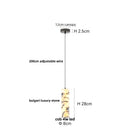 DecorBites™ Copper Yellow LED Pendant Light Fixture for Dining Room and Kitchen