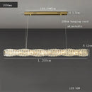 DecorBites™ Glass Chandelier LED Ceiling Light Fixture Modern for Living Room Hotel Dining Hall