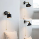 DecorBites™ LED Wall Light Fixture Modern Black Wood Copper Sconce