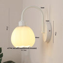 DecorBites™ Iron White Glass LED Wall Lamp Sconce Pull Chain Switch Nordic Modern Stair Light