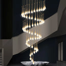DecorBites™ Crystal LED Staircase Chandelier - Luxe Lighting for Hotel, Living Room, & Lobby