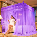 DecorBites™ Lace Mosquito Net with Stainless Steel Bracket - Queen Size Bed Tent