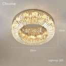 DecorBites™ Crystal Gold LED Ring Ceiling Light - Modern Luxury Home Lighting