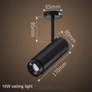 DecorBites™ Adjustable Focus Industrial Black Track Spotlights