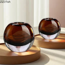 DecorBites™ Delicate Glass Vase for Floral Arrangement and Room Decor