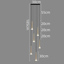 DecorBites™ Crystal LED Staircase Chandelier: Luxury Long Stair Lighting Fixture