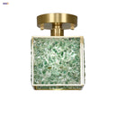 DecorBites™ Crystal Glass LED Ceiling Light Copper Canopy Nordic Modern Design