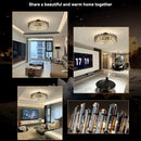 DecorBites™ Gold Crystal Ceiling Chandelier: Luxury Modern LED Pendant for Home Décor