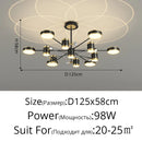DecorBites™ LED Chandelier: Modern Smart Remote Ceiling Light for Living Room Bedroom Dining Kitchen