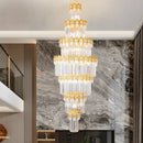 DecorBites™ Crystal Staircase Chandelier: Luxurious European Style for Villa Living