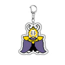 Game Undertale Pixel Keychain Cosplay Sans Flowey Papyrus Asriel Pendant Car Key Chain Bag Accessories Children Birthday Gifts