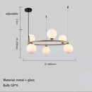 DecorBites™ Glass Chandelier G9 Hanging Light for Living Room Bedroom Decor