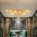 DecorBites™ Branch-shaped Golden Crystal Chandelier for Villa Bedroom and Living Room