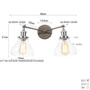 DecorBites™ 2 Head LED Wall Lamps Iron Glass Bedroom Stair Light Fixtures