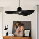 DecorBites™ Designer Fabric Hat Chandelier, White & Black LED Pendant Lamp for Living Room
