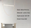 DecorBites™ LED Leather Pendant Lamp: Minimalist Dining Room Hanging Light