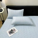 DecorBites™ Latex Cooling Mat Set: Washable, Soft, Breathable Bed Sheet - 3 Pieces