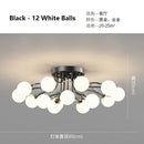 DecorBites™ Glass Bubble Ball LED Ceiling Light in Black Gold Crystal for Bedroom & Living Room