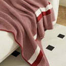 DecorBites™ Cozy Striped Knit Blanket for All Seasons
