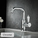 DecorBites™ Brushed Gold Basin Faucet Deck Mounted Sink Tap Hot Cold Chrome Brass
