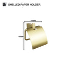 DecorBites™ Gold Bathroom Accessories Set: Towel Bar Rail, Toilet Paper Holder, Towel Rack, Hook
