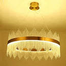 DecorBites™ Gold Crystal Chandelier Dimmable Luxury Pendant Lights for Bedroom & Living Room