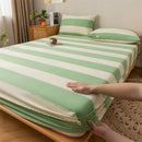 DecorBites™ Coarse Cloth Prue Cotton Queen Fitted Sheet Set with Pillowcases