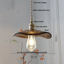 DecorBites™ Amber Glass Pendant Light with Adjustable Wire for Dining Room and Kitchen
