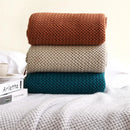 DecorBites™ Cozy Nordic Knit Sofa Blanket with Tassels & Fleece Throw