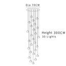 DecorBites™ Crystal Ball Chandelier: Modern LED Stair Chandelier for Living Room and Kitchen