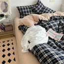 DecorBites™ Japanese Style Cotton Printed 4Pcs Bedding Set with Double-Sided Design
