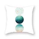 DecorBites™ Geometric Leaf Flower Pillowcase Teal Blue Sofa Car Home Decor Throw Cover