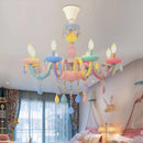 DecorBites™ Kids Room LED Macaron Ceiling Chandelier for Boys Girls Bedroom Decor