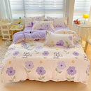 DecorBites™ Cotton Printed Bedding Set: Cozy, Breathable, All Seasons Comforter Set