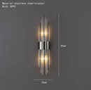 DecorBites™ Clear Crystal LED Wall Lamp Stainless Steel Sconces