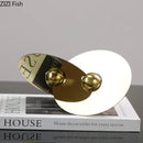 DecorBites™ Geometric Circle Sculpture: Modern Metal Desk Ornament for Room Aesthetic